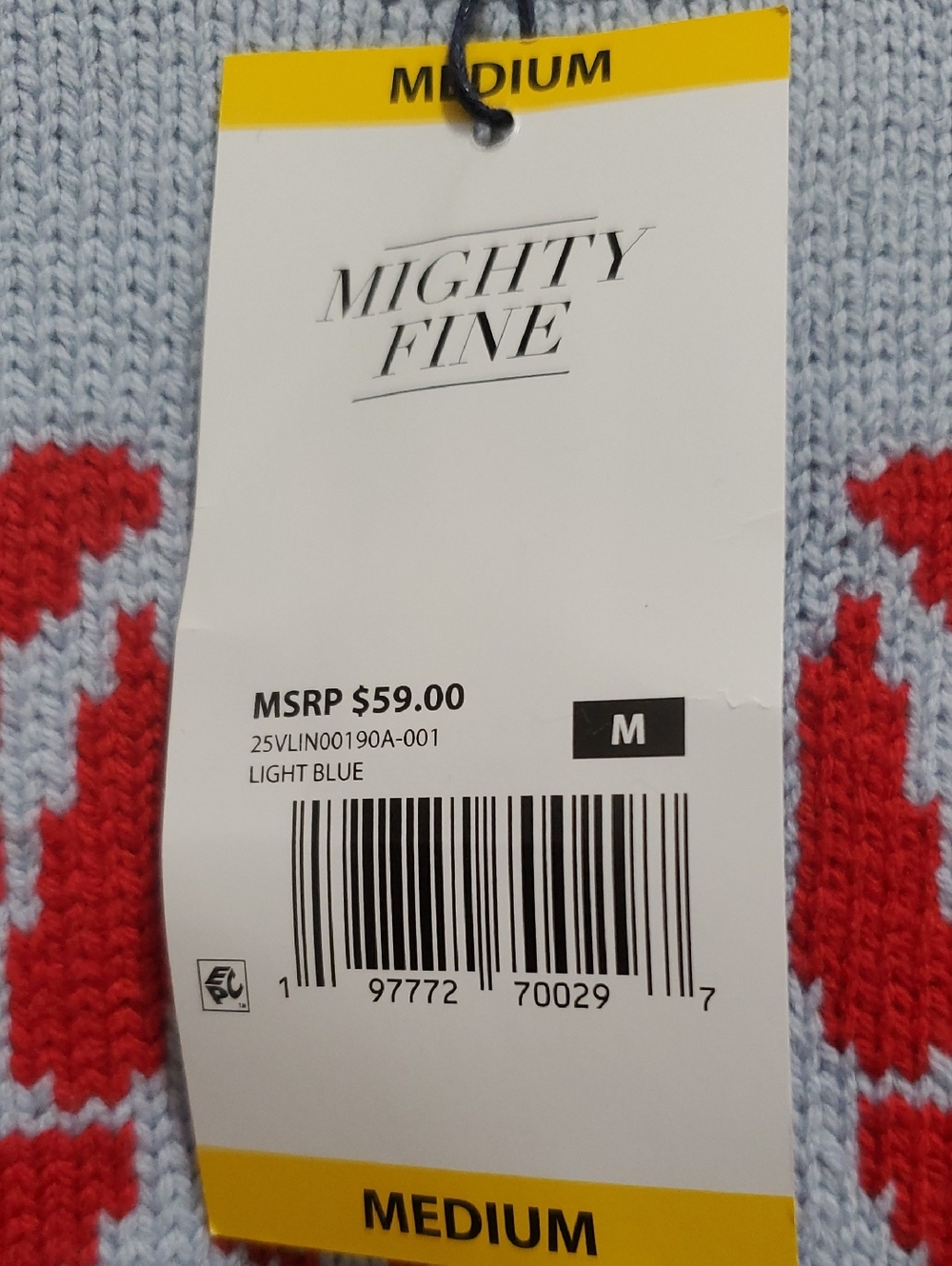 NWT Mighty Fine Light Blue Nautical Lobster Crewneck Sweater - Women Size Med - Picture 5 of 9